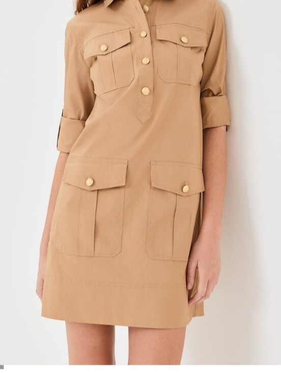 Veronica Beard Dresses & Skirts - Veronica Beard Tan Collar Shirt - Neutral Beige